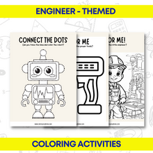 Load image into Gallery viewer, Printable Activity Book for Kids : Engineer Theme 50 Summer Kids Activitie, Summer Camp Activity, Printable Bundle, Coloring Pages, Word Search, Games, Digital Download