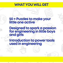 Load image into Gallery viewer, Printable Activity Book for Kids : Engineer Theme 50 Summer Kids Activitie, Summer Camp Activity, Printable Bundle, Coloring Pages, Word Search, Games, Digital Download