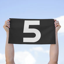 Load image into Gallery viewer, Number 5 Zero Team Rally Towel 11inx18in - Team Number - Jersey Number - Player Number - White