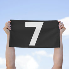 Load image into Gallery viewer, Number 7 Zero Team Rally Towel 11inx18in - Team Number - Jersey Number - Player Number - White