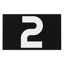 Load image into Gallery viewer, Number 2 Zero Team Rally Towel 11inx18in - Team Number - Jersey Number - Player Number - White
