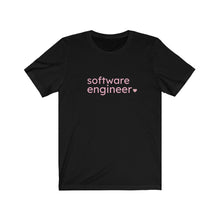 Load image into Gallery viewer, Software Engineer with Heart Bella+Canvas Unisex Tee - Female Engineer Gift - STEMinist