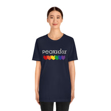 Load image into Gallery viewer, Pearadox Pride with Hearts Bella Canvas Unisex Jersey Short Sleeve Tee