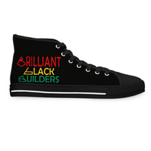 Load image into Gallery viewer, Brilliant Black Builders Robotics Club Supporting Black Youth in STEM - Women's High Top Sneakers