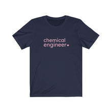 Load image into Gallery viewer, Chemical Engineer with Heart Bella+Canvas Unisex Tee - Female Engineer Gift - STEMinist
