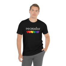 Load image into Gallery viewer, Pearadox Pride with Hearts Bella Canvas Unisex Jersey Short Sleeve Tee