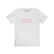 Load image into Gallery viewer, Software Engineer with Heart Bella+Canvas Unisex Tee - Female Engineer Gift - STEMinist