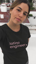 Load and play video in Gallery viewer, Latina Engineer with Heart Bella+Canvas Unisex Tee Women in STEM - Ingeniera - STEMinist