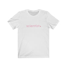 Load image into Gallery viewer, Scientist with Heart Bella+Canvas Unisex Tee- Women in STEM - Female Scientist Gift- STEMinst