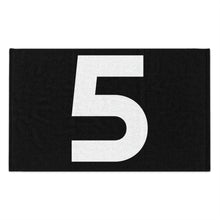 Load image into Gallery viewer, Number 5 Zero Team Rally Towel 11inx18in - Team Number - Jersey Number - Player Number - White