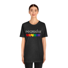 Load image into Gallery viewer, Pearadox Pride with Hearts Bella Canvas Unisex Jersey Short Sleeve Tee