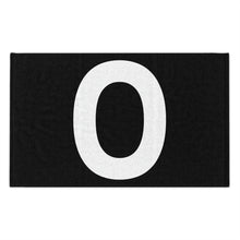 Load image into Gallery viewer, Number 0 Zero Team Rally Towel 11inx18in - Team Number - Jersey Number - Player Number - White