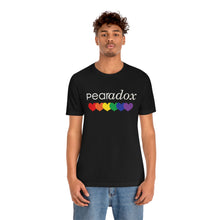 Load image into Gallery viewer, Pearadox Pride with Hearts Bella Canvas Unisex Jersey Short Sleeve Tee
