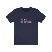 Load image into Gallery viewer, Latina Engineer with Heart Bella+Canvas Unisex Tee Women in STEM - Ingeniera - STEMinist