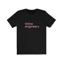 Load image into Gallery viewer, Latina Engineer with Heart Bella+Canvas Unisex Tee Women in STEM - Ingeniera - STEMinist