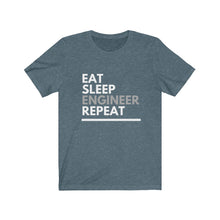Load image into Gallery viewer, Eat Sleep Engineer Bella+Canvas Unisex Tee - Engineer Gift - Mentor Gift