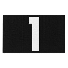Load image into Gallery viewer, Number 1 Zero Team Rally Towel 11inx18in - Team Number - Jersey Number - Player Number - White