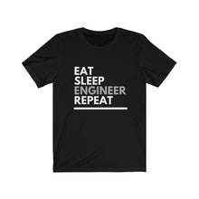 Load image into Gallery viewer, Eat Sleep Engineer Bella+Canvas Unisex Tee - Engineer Gift - Mentor Gift