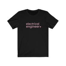 Load image into Gallery viewer, Electrical Engineer with Heart Bella+Canvas Unisex Tee Women in STEM - Female Engineer - Engineer Gift