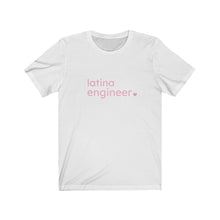 Load image into Gallery viewer, Latina Engineer with Heart Bella+Canvas Unisex Tee Women in STEM - Ingeniera - STEMinist
