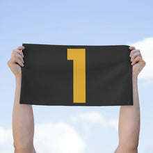 Load image into Gallery viewer, Number 1 Team Rally Towel 11inx18in - Team Number - Jersey Number - Player Number - Yellow