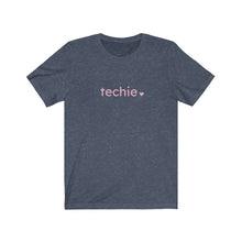 Load image into Gallery viewer, Techie with Heart Bella+Canvas Unisex Tee - Women in STEM - Girls Love Tech Gift