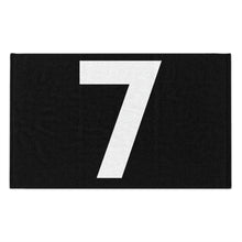 Load image into Gallery viewer, Number 7 Zero Team Rally Towel 11inx18in - Team Number - Jersey Number - Player Number - White