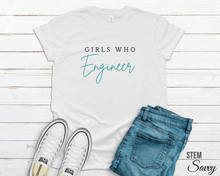 Load image into Gallery viewer, Girls Who Engineer Bella+Canvas Unisex Jersey Short Sleeve Tee
