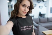 Load image into Gallery viewer, Mechanical Engineer with Heart Bella+Canvas Unisex Tee Women in STEM - Female Engineer - Engineer Gift - STEMinist - Robotics