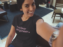 Load image into Gallery viewer, Nuclear Engineer with Heart Bella+Canvas Unisex Tee Women in STEM - Female Engineer - Engineer Gift