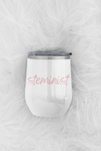 Load image into Gallery viewer, STEMinist Wine Tumbler - Copper Vacuum Insulated Cup, 12oz - Female Engineer Gift - Scientist - Women in STEM - Graduation Gift for Her