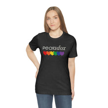 Load image into Gallery viewer, Pearadox Pride with Hearts Bella Canvas Unisex Jersey Short Sleeve Tee