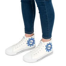 Load image into Gallery viewer, Gearbox Girls Robotics Club Supporting Girls in STEM - White Women's High Top Sneakers