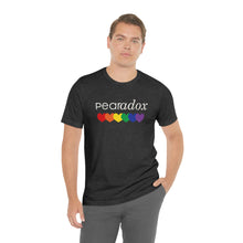 Load image into Gallery viewer, Pearadox Pride with Hearts Bella Canvas Unisex Jersey Short Sleeve Tee
