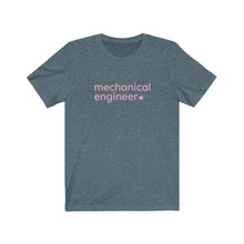 Load image into Gallery viewer, Mechanical Engineer with Heart Bella+Canvas Unisex Tee Women in STEM - Female Engineer - Engineer Gift - STEMinist - Robotics