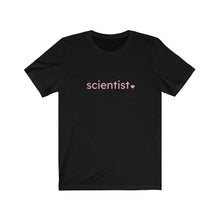 Load image into Gallery viewer, Scientist with Heart Bella+Canvas Unisex Tee- Women in STEM - Female Scientist Gift- STEMinst
