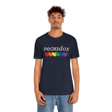 Load image into Gallery viewer, Pearadox Pride with Hearts Bella Canvas Unisex Jersey Short Sleeve Tee