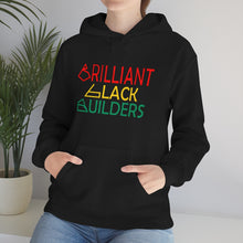 Load image into Gallery viewer, Brilliant Black Builders Unisex Heavy Blend™ Hooded Sweatshirt - Option 1