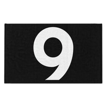 Load image into Gallery viewer, Number 9 Zero Team Rally Towel 11inx18in - Team Number - Jersey Number - Player Number - White