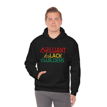 Load image into Gallery viewer, Brilliant Black Builders Unisex Heavy Blend™ Hooded Sweatshirt - Option 1