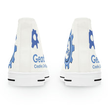 Load image into Gallery viewer, Gearbox Girls Robotics Club Supporting Girls in STEM - White Women's High Top Sneakers