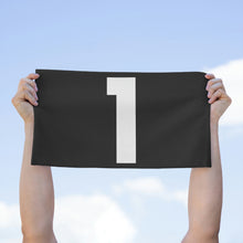 Load image into Gallery viewer, Number 1 Zero Team Rally Towel 11inx18in - Team Number - Jersey Number - Player Number - White