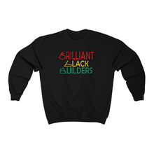 Load image into Gallery viewer, Brilliant Black Builders Unisex Heavy Blend Crewneck Sweatshirt