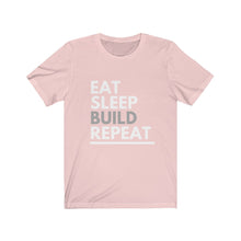 Load image into Gallery viewer, Eat Sleep Build Bella+Canvas Unisex Tee - FIRST Robotics Team Gift - Engineer Gift