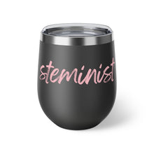Load image into Gallery viewer, STEMinist Wine Tumbler - Copper Vacuum Insulated Cup, 12oz - Female Engineer Gift - Scientist - Women in STEM - Graduation Gift for Her