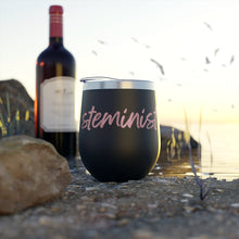Load image into Gallery viewer, STEMinist Wine Tumbler - Copper Vacuum Insulated Cup, 12oz - Female Engineer Gift - Scientist - Women in STEM - Graduation Gift for Her