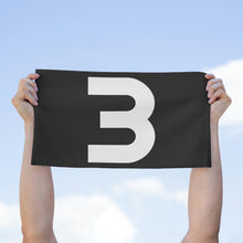 Load image into Gallery viewer, Number 3 Zero Team Rally Towel 11inx18in - Team Number - Jersey Number - Player Number - White