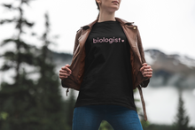 Load image into Gallery viewer, Biologist with Heart Bella+Canvas Unisex Tee Women in STEM - Female Scientist- STEMinist