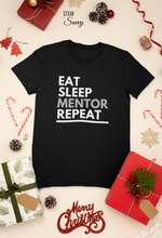 Load image into Gallery viewer, Eat Sleep Mentor Bella+Canvas Unisex Tee - Mentor Gift - Volunteer Gift