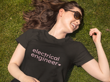 Load image into Gallery viewer, Electrical Engineer with Heart Bella+Canvas Unisex Tee Women in STEM - Female Engineer - Engineer Gift